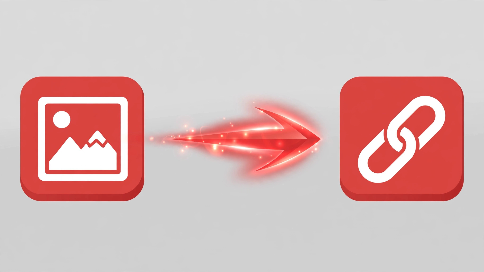 Illustration showing how to convert image to URL by uploading a photo and receiving a shareable link