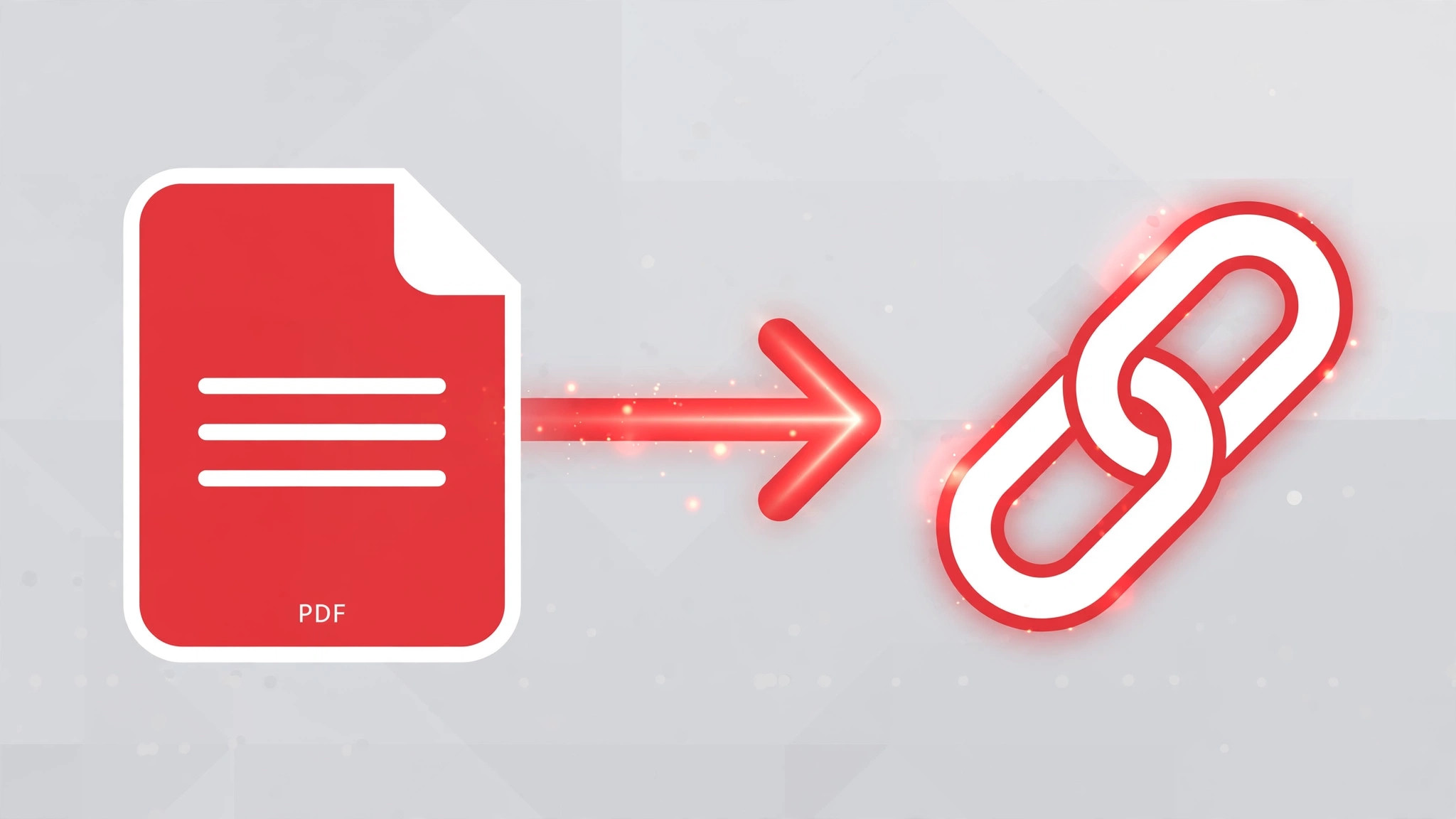 Illustration of converting a PDF document to a shareable URL link
