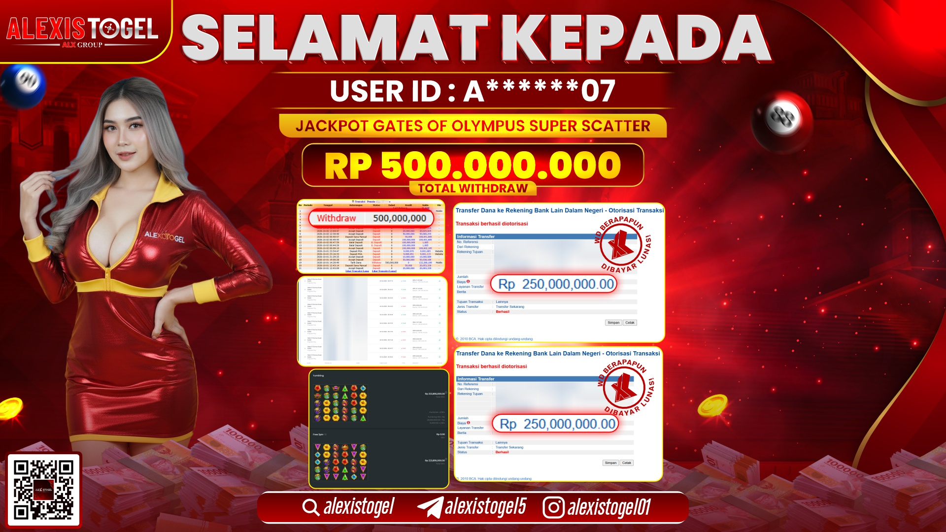 Bukti jackpot member