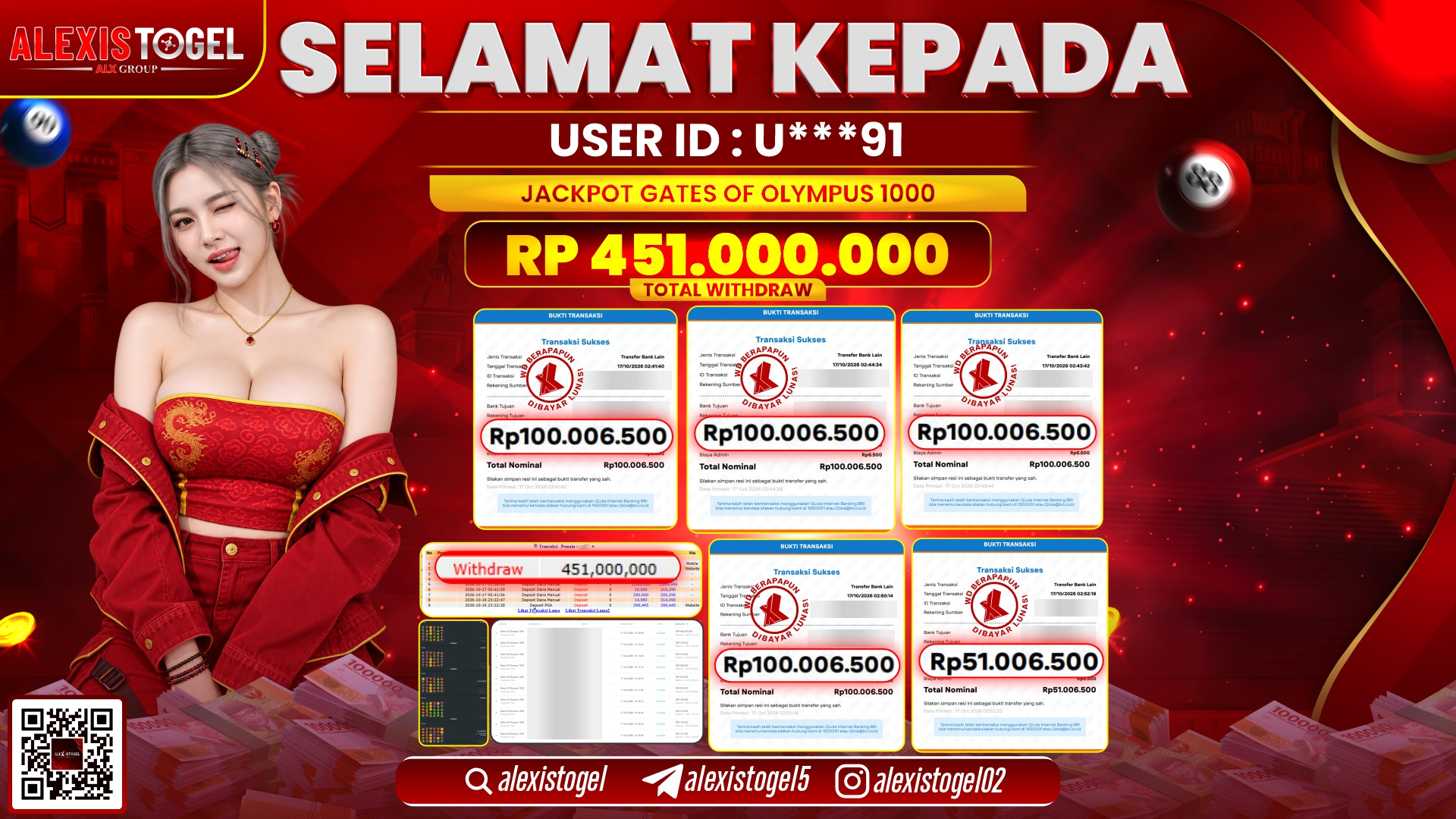 Bukti jackpot member